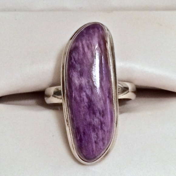 Ring - sterling silver and Charoite - Picture 1 of 5